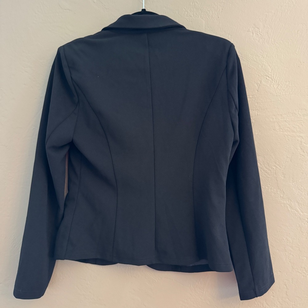 Allegra K Womens Black Two Button Notch Lapel Blazer Jacket Size Small New - Picture 2 of 9